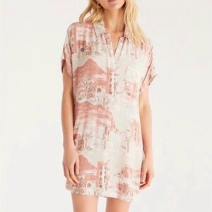 Z SUPPLY Cyrus “Desert Escape” Dress – Coral Sands -size large 🌅✨